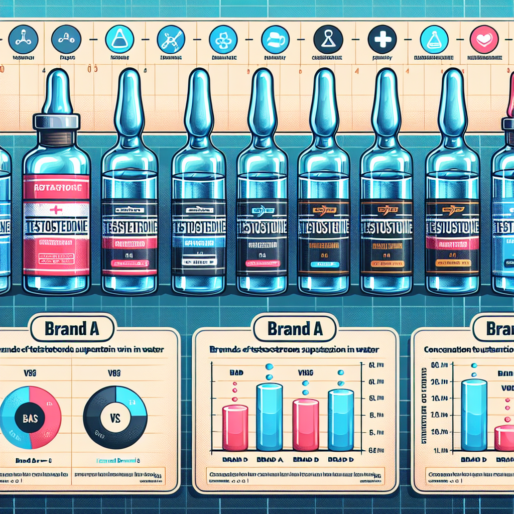 Diferencias de resultados entre marcas de Suspensión acuosa de testosterona