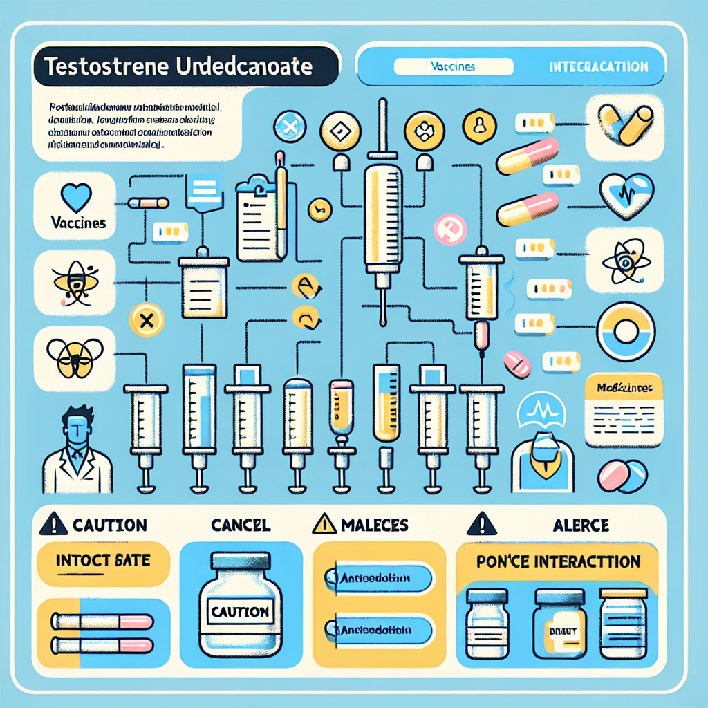 ¿Interfiere Undecanoato de testosterona con vacunas o medicamentos?